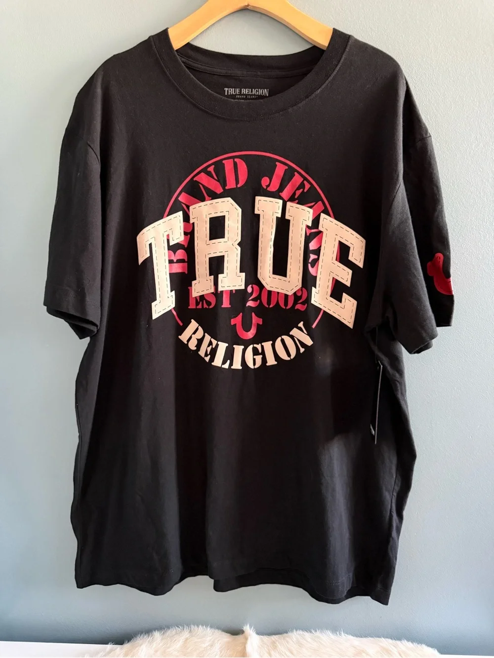 True Religion Men’s Logo Stitch Appliqué Tee